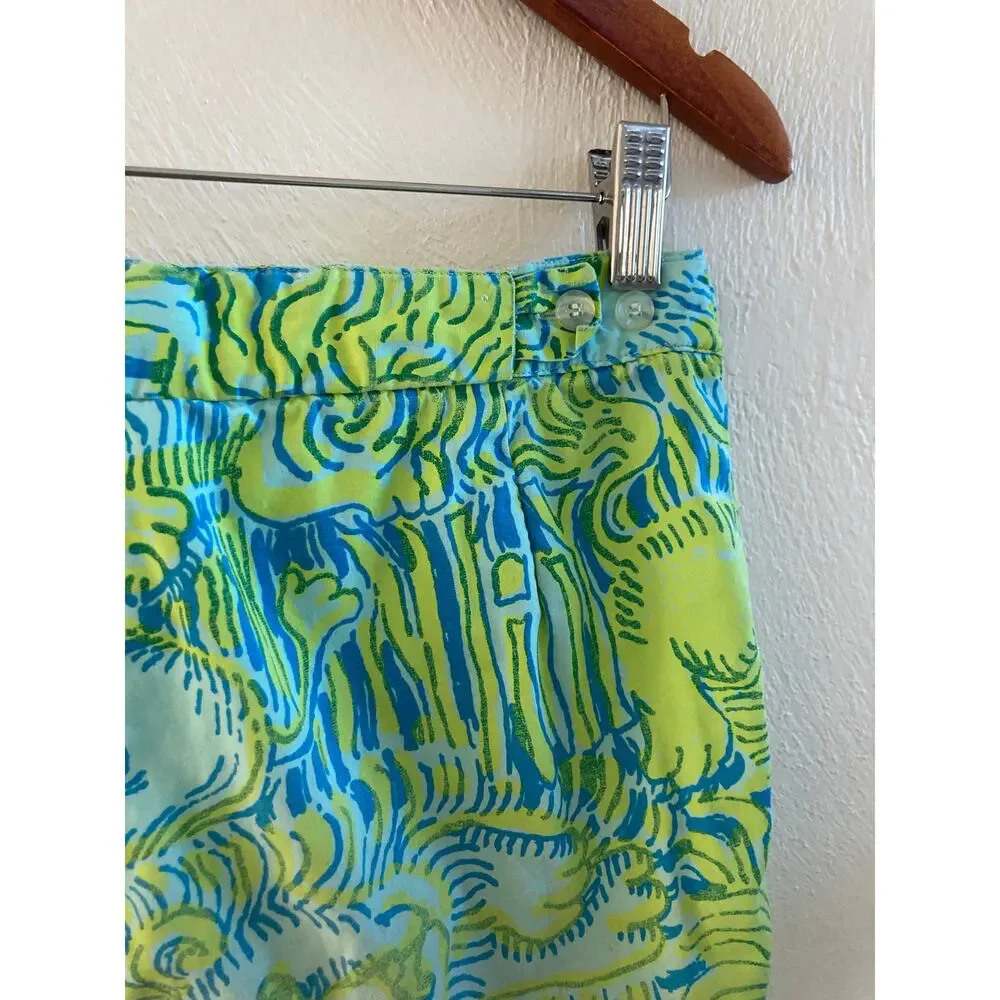 Lilly Pulitzer Inc Vintage 1960s MEN'S DIVISION Lion Cotton Shorts S White Label